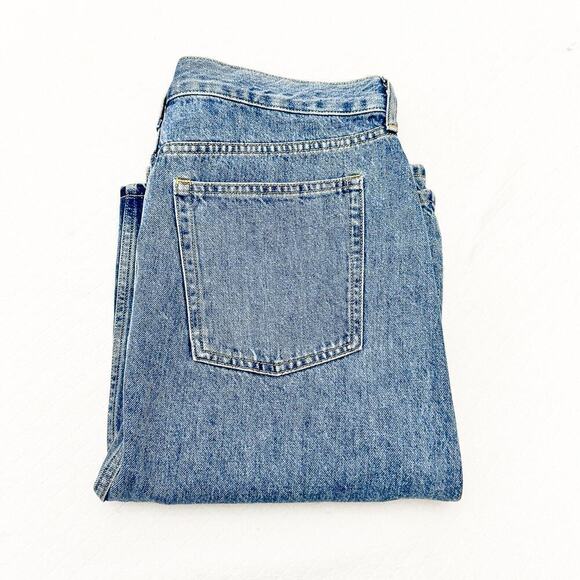 Everlane The Denim Midi Skirt Medium Wash Jeans Split Front Size 31 Regular - Picture 6 of 7